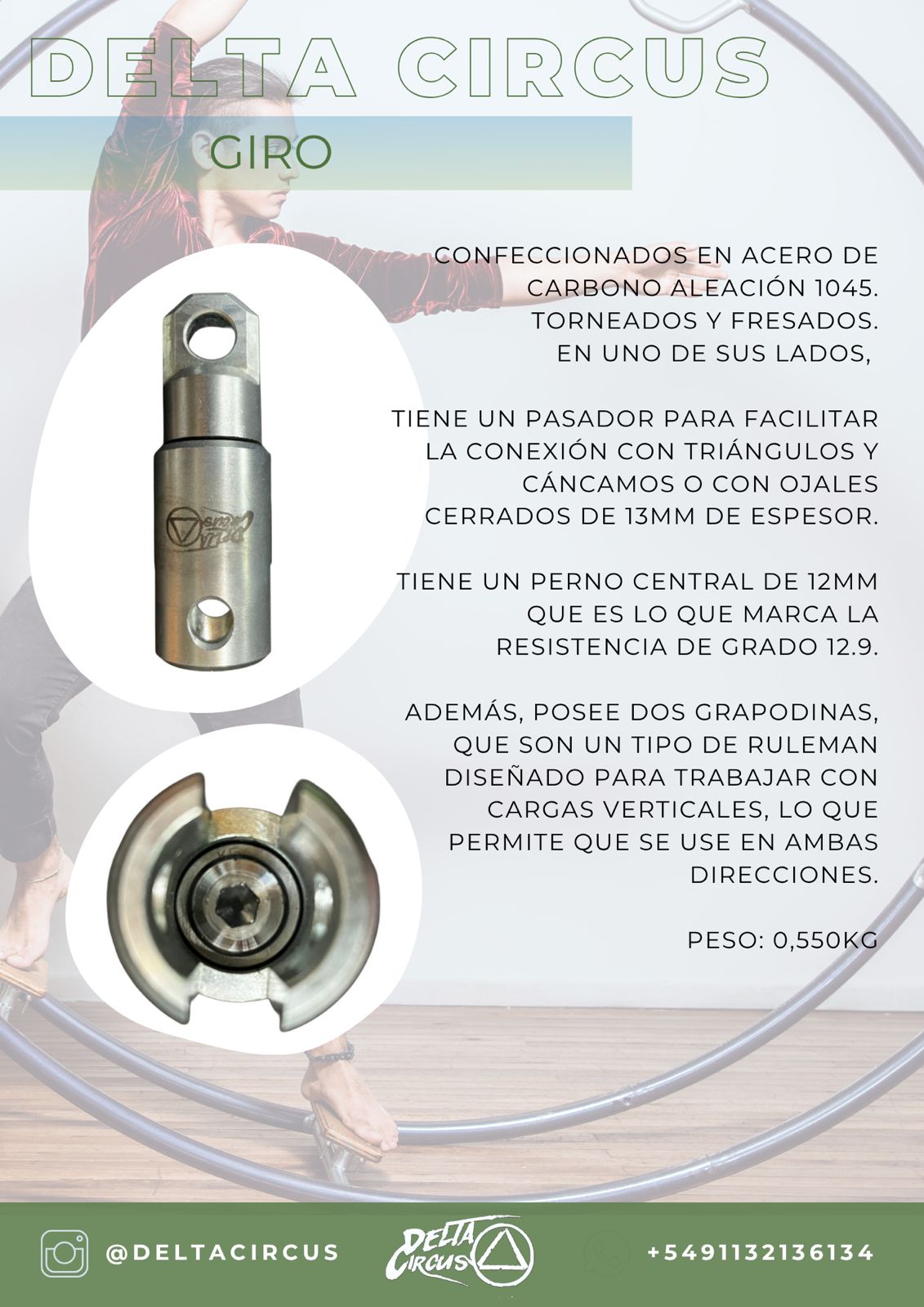 Giro Rotor de Acero de DELTACIRCUS