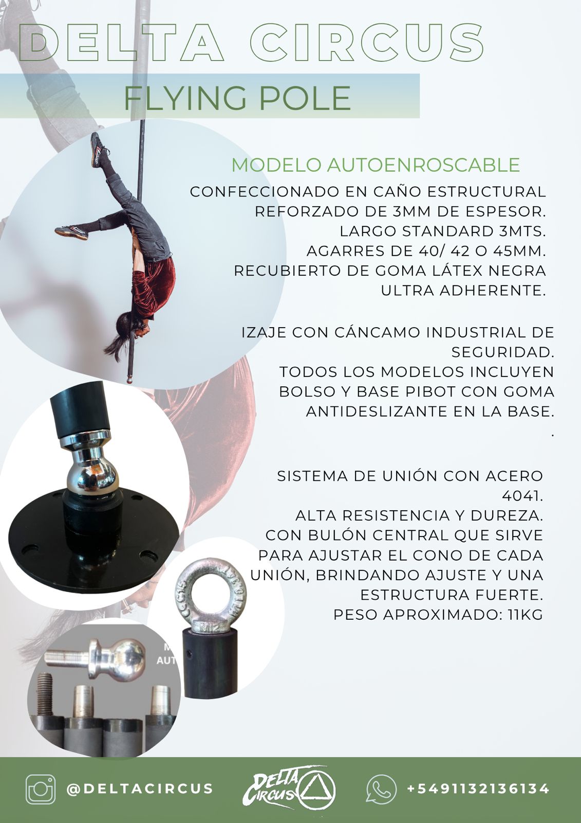 Flying Pole - Modelo Autoenroscable
